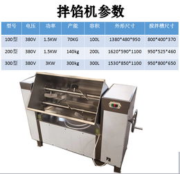 【全自动拌馅机多功能拌馅机肉类拌馅机商用香肠水饺馅拌馅机】- 
